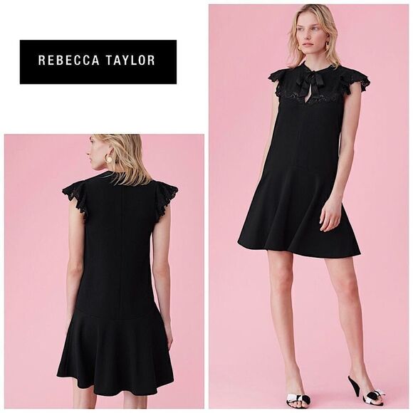 Rebecca Taylor black dress. New - Picture 6 of 15